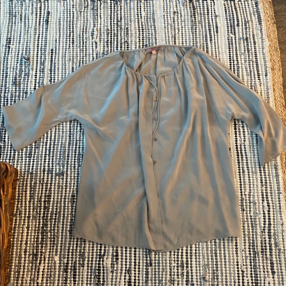 Calypso St Barth. Size L Grey Blouse Like New